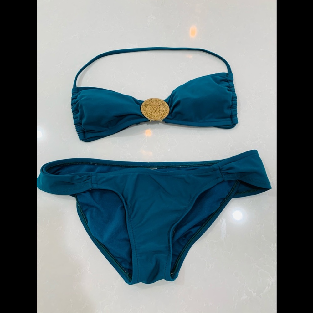 Xhiliration Bikini w/ Gold Medallion Accent